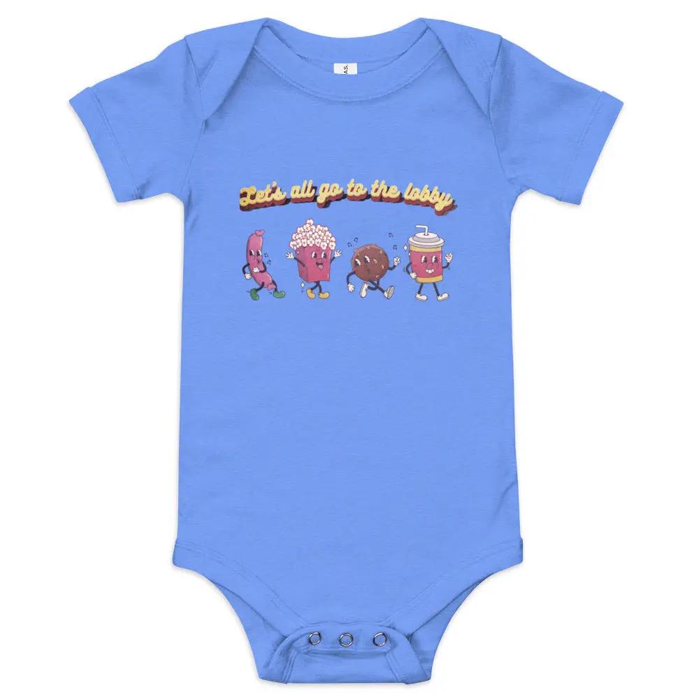 a baby bodysuit with cartoon characters on it