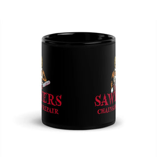 Sawyers Chainsaw Repair Black Glossy Mug