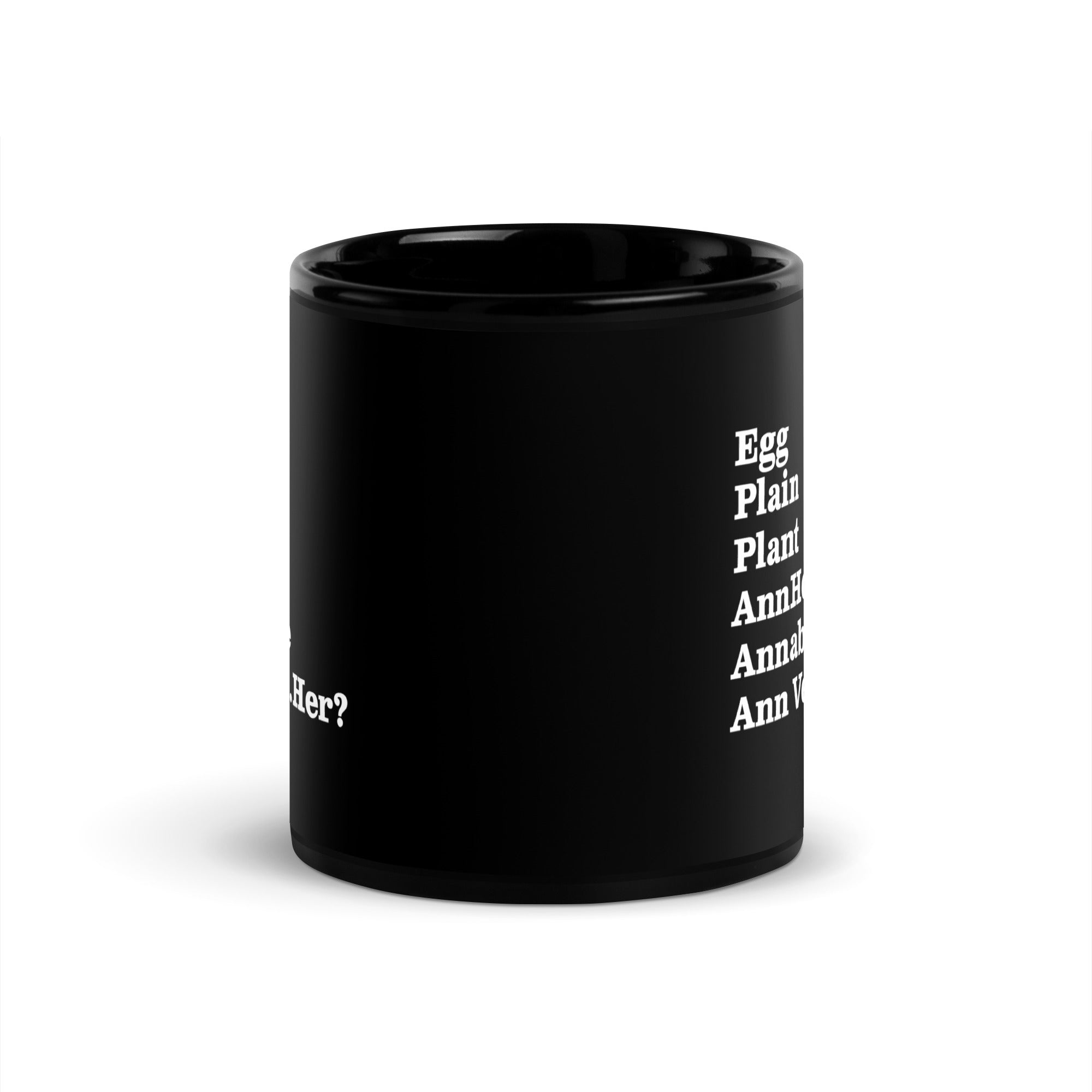 Ann Veal Black Glossy Mug