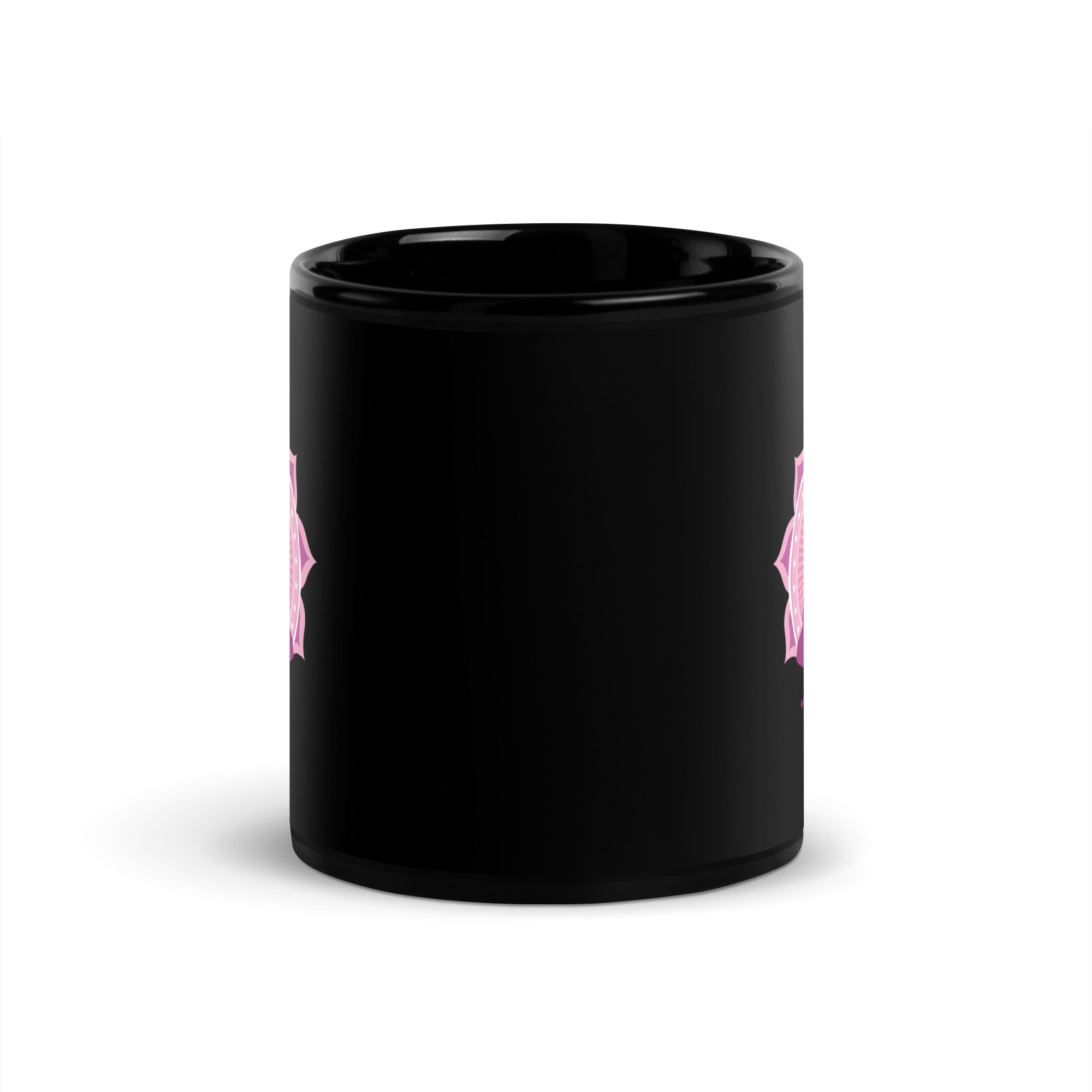 The White Lotus Black Glossy Mug