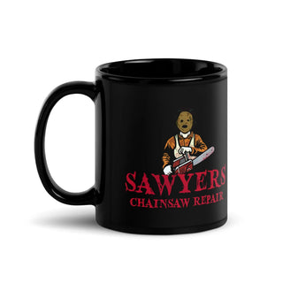 Sawyers Chainsaw Repair Black Glossy Mug