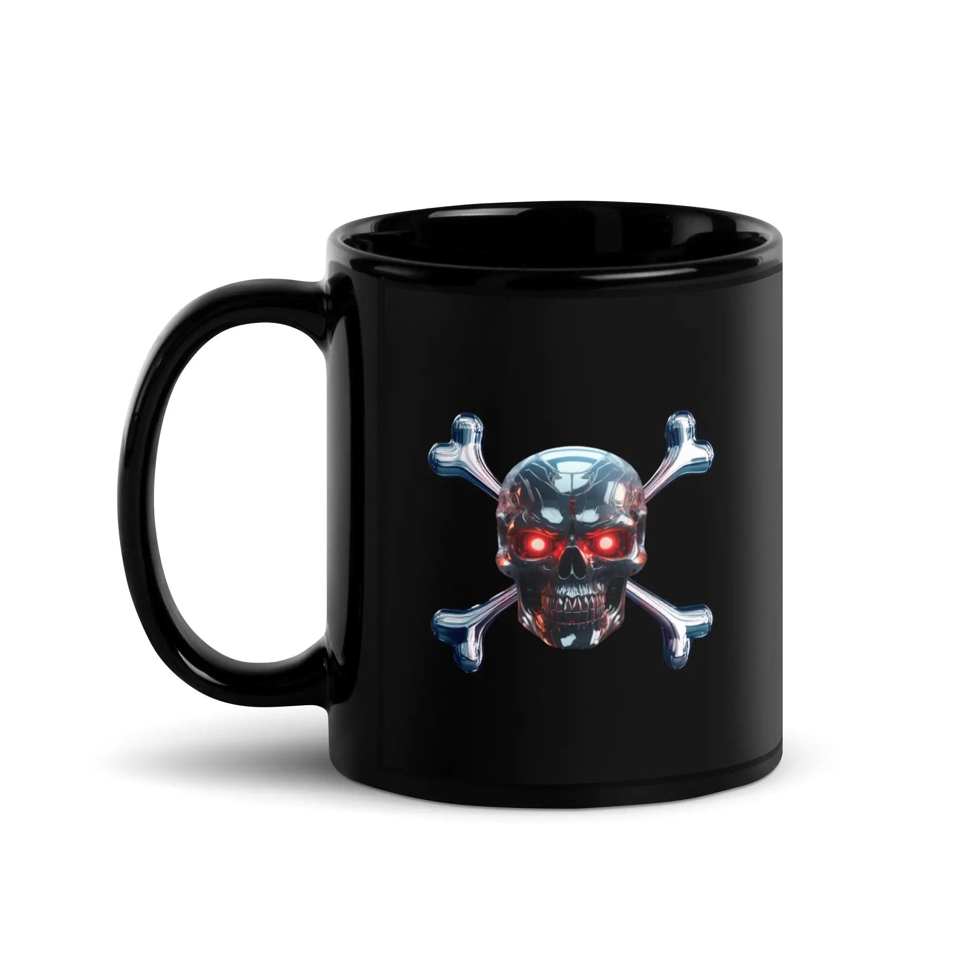 Jolly Roger Terminator Black Glossy Mug