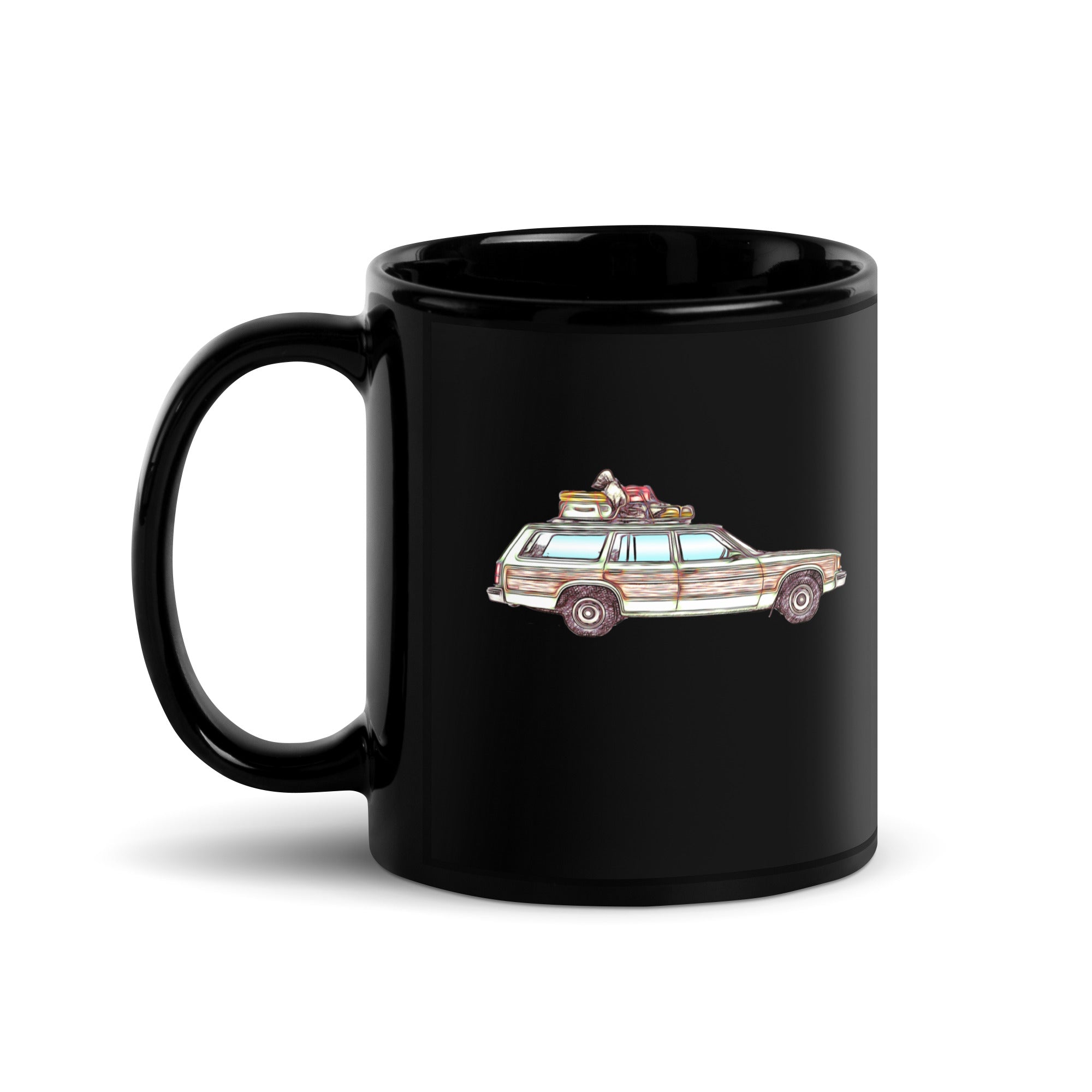 Family Truckster Black Glossy Mug