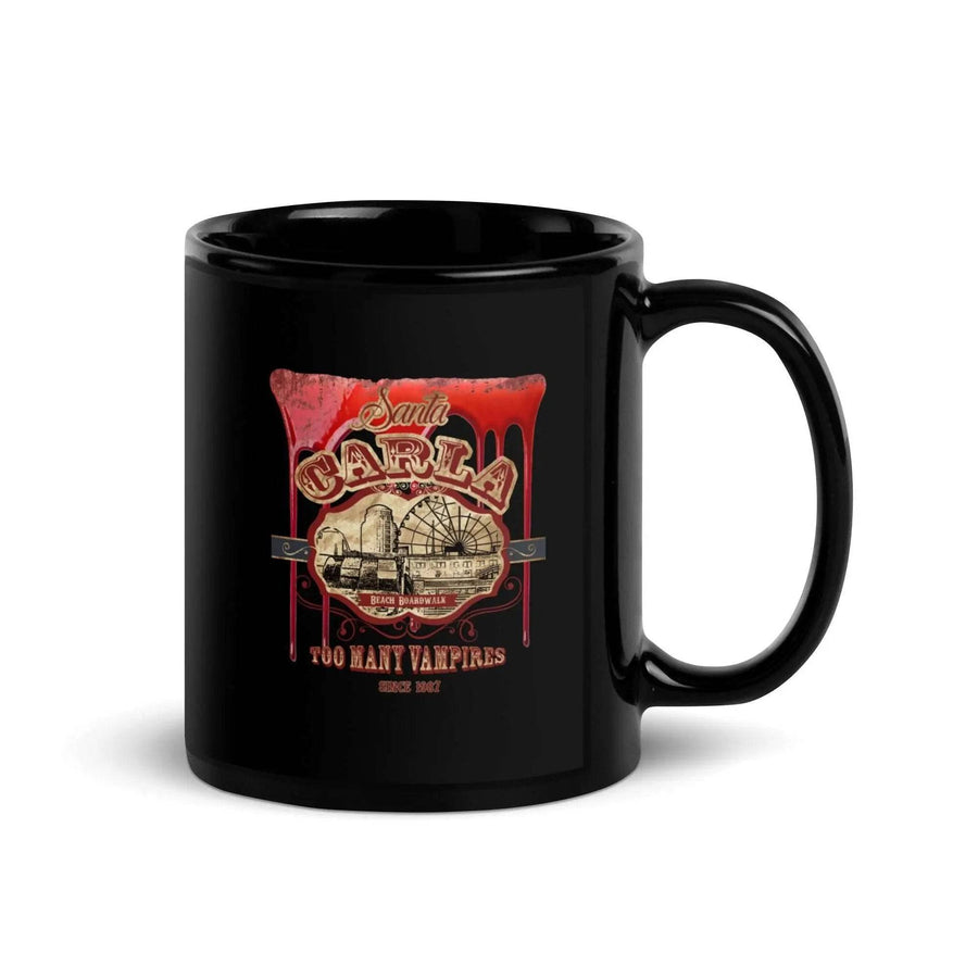 Santa Carla Black Glossy Mug