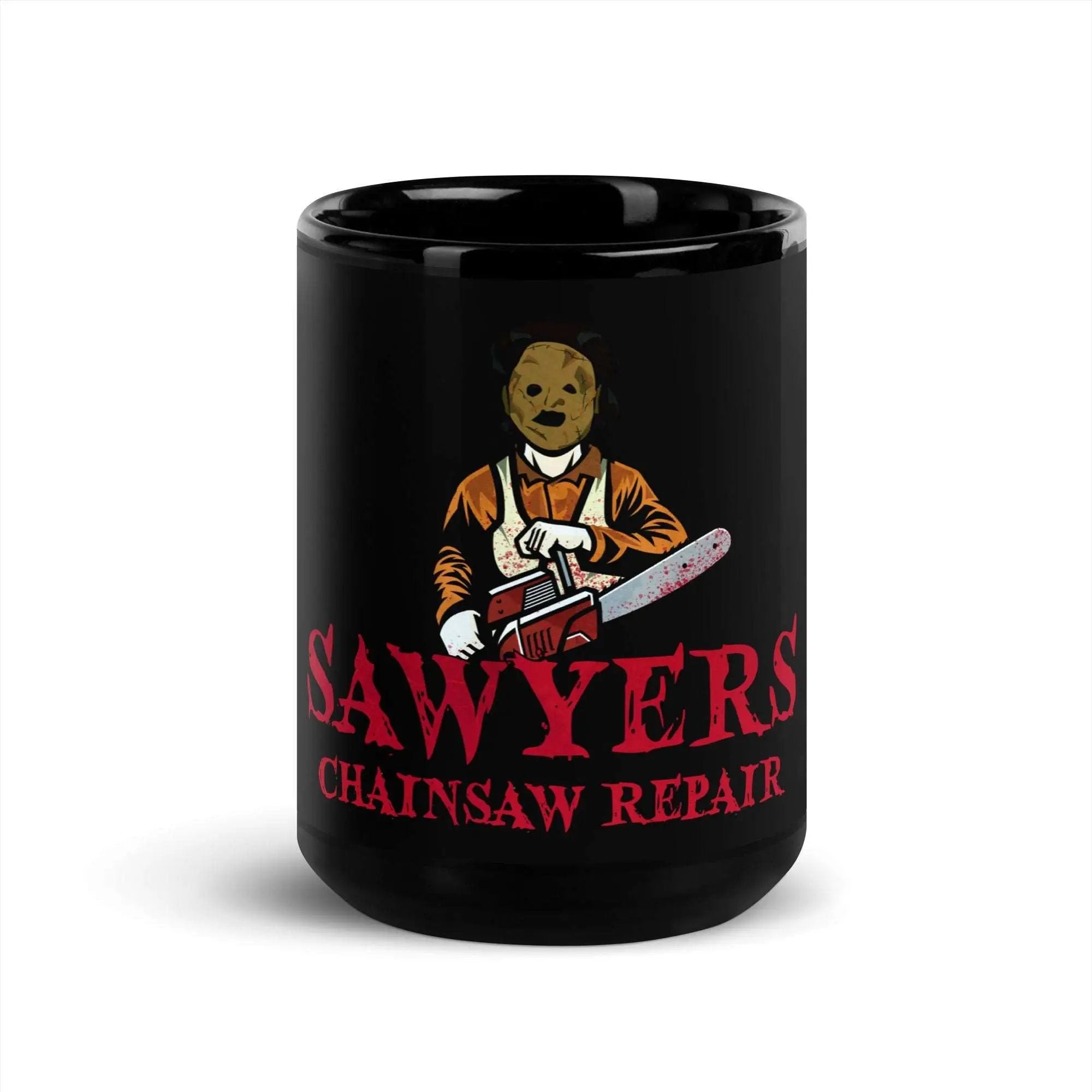 Sawyers Chainsaw Repair Black Glossy Mug