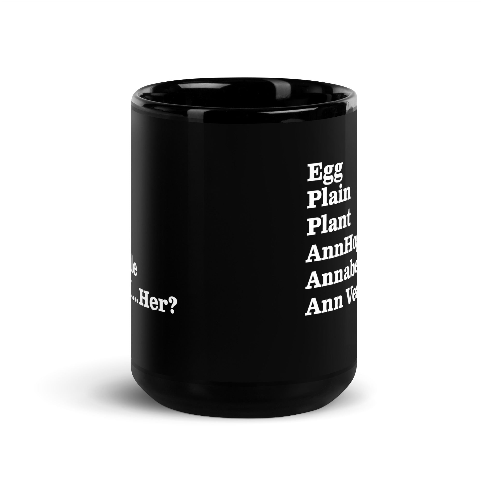 Ann Veal Black Glossy Mug