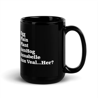 Ann Veal Black Glossy Mug