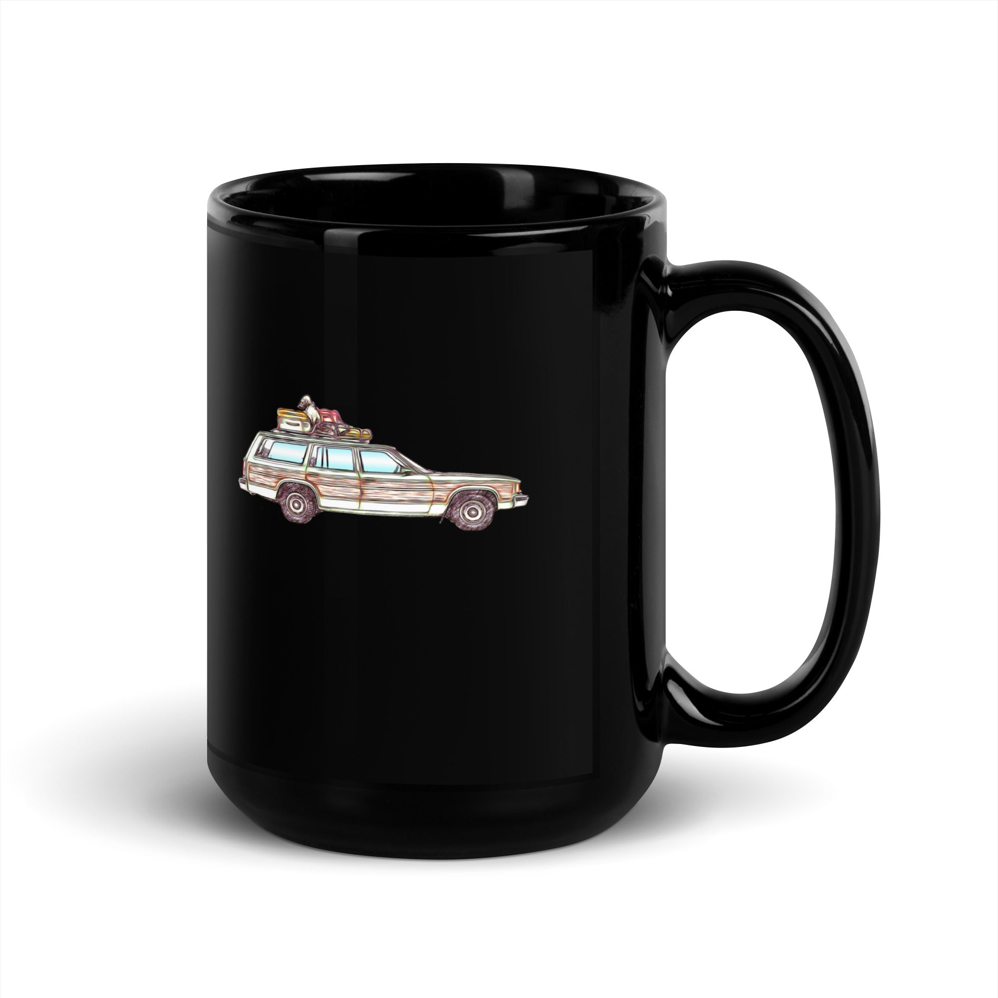 Family Truckster Black Glossy Mug