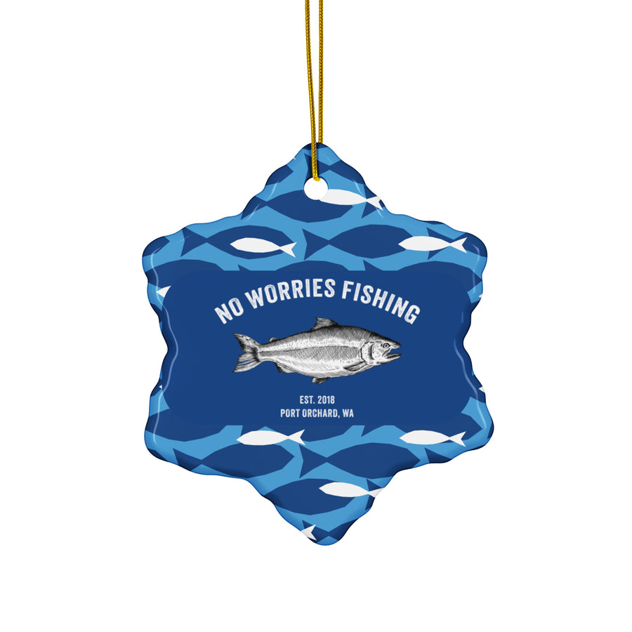 Ceramic Fishing Ornament - Unique Decorative Piece