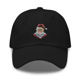 a black hat with a santa clause on it