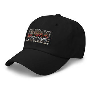 a black hat with the words shine chrome on it