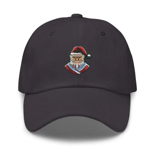 a black hat with a santa clause on it