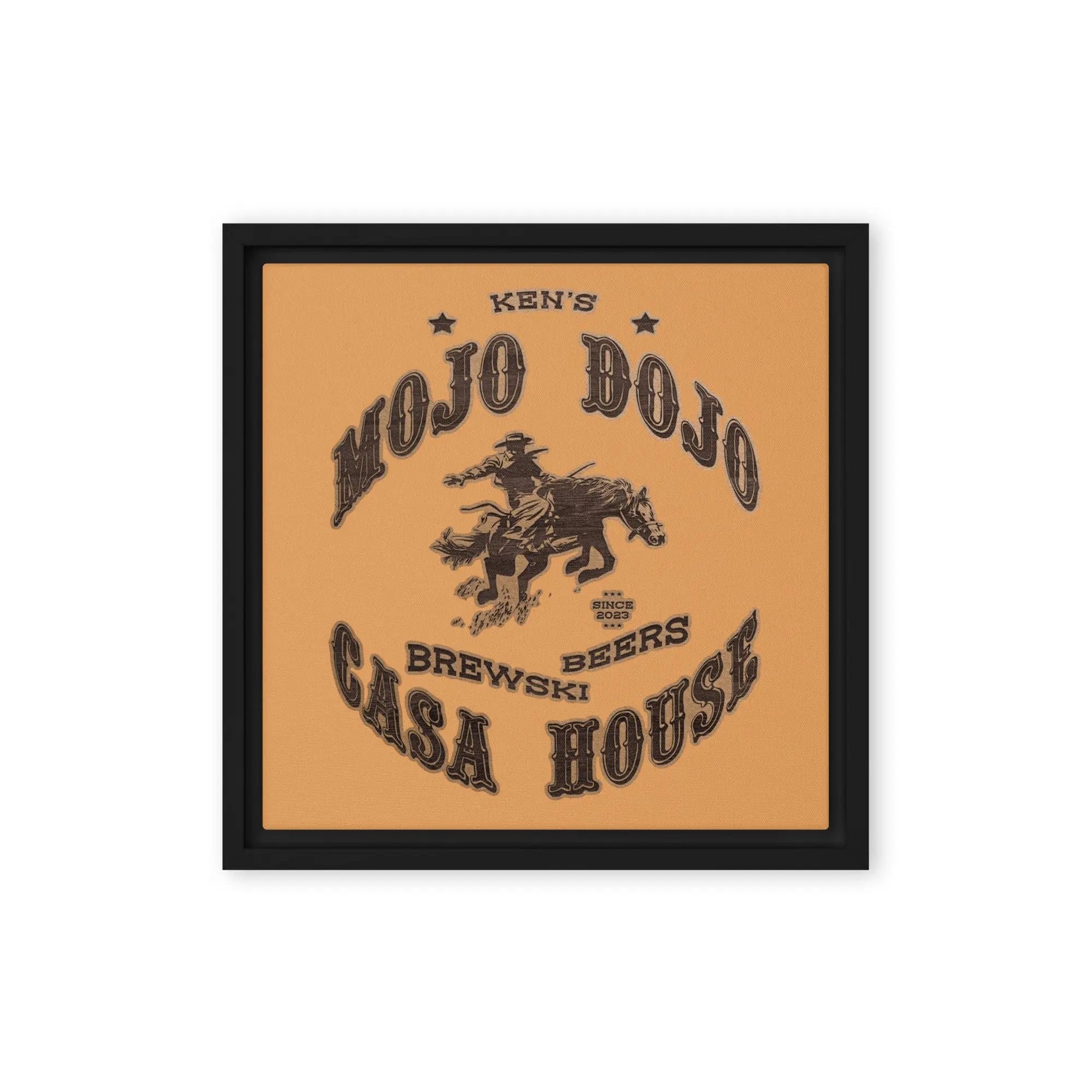 Mojo Dojo Casa House Framed canvas