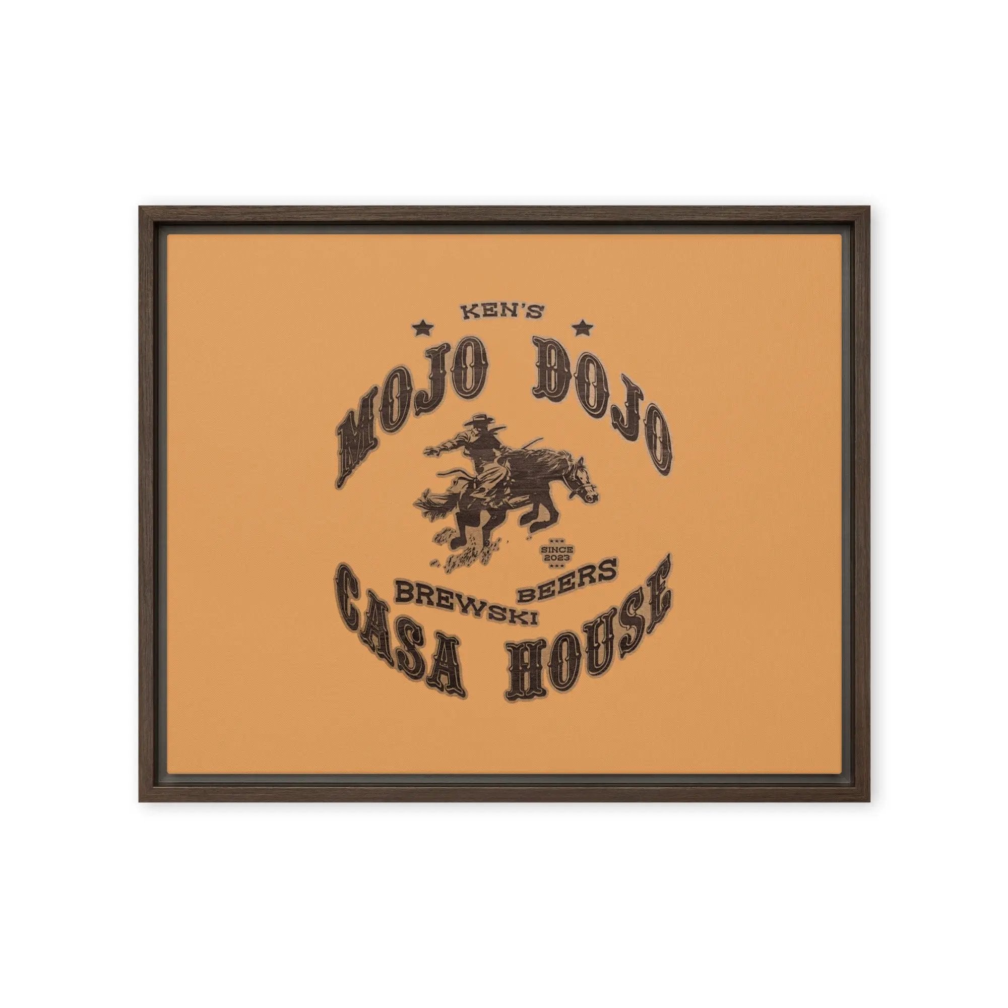 Mojo Dojo Casa House Framed canvas