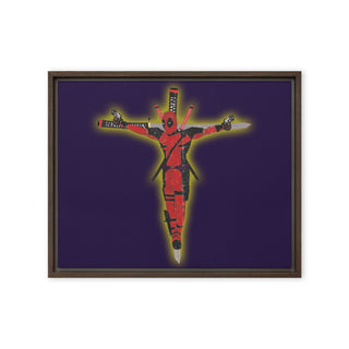 a painting of a person with a cross on it
