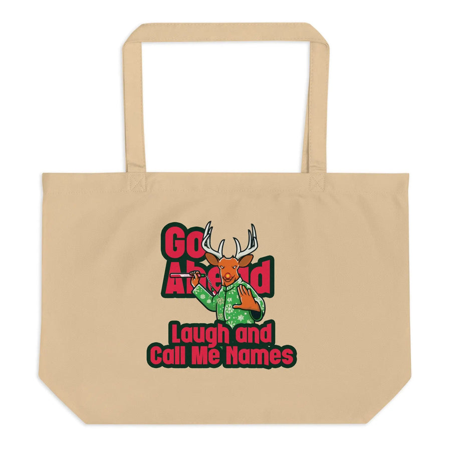 Rudolph's Revenge Large organic tote bag