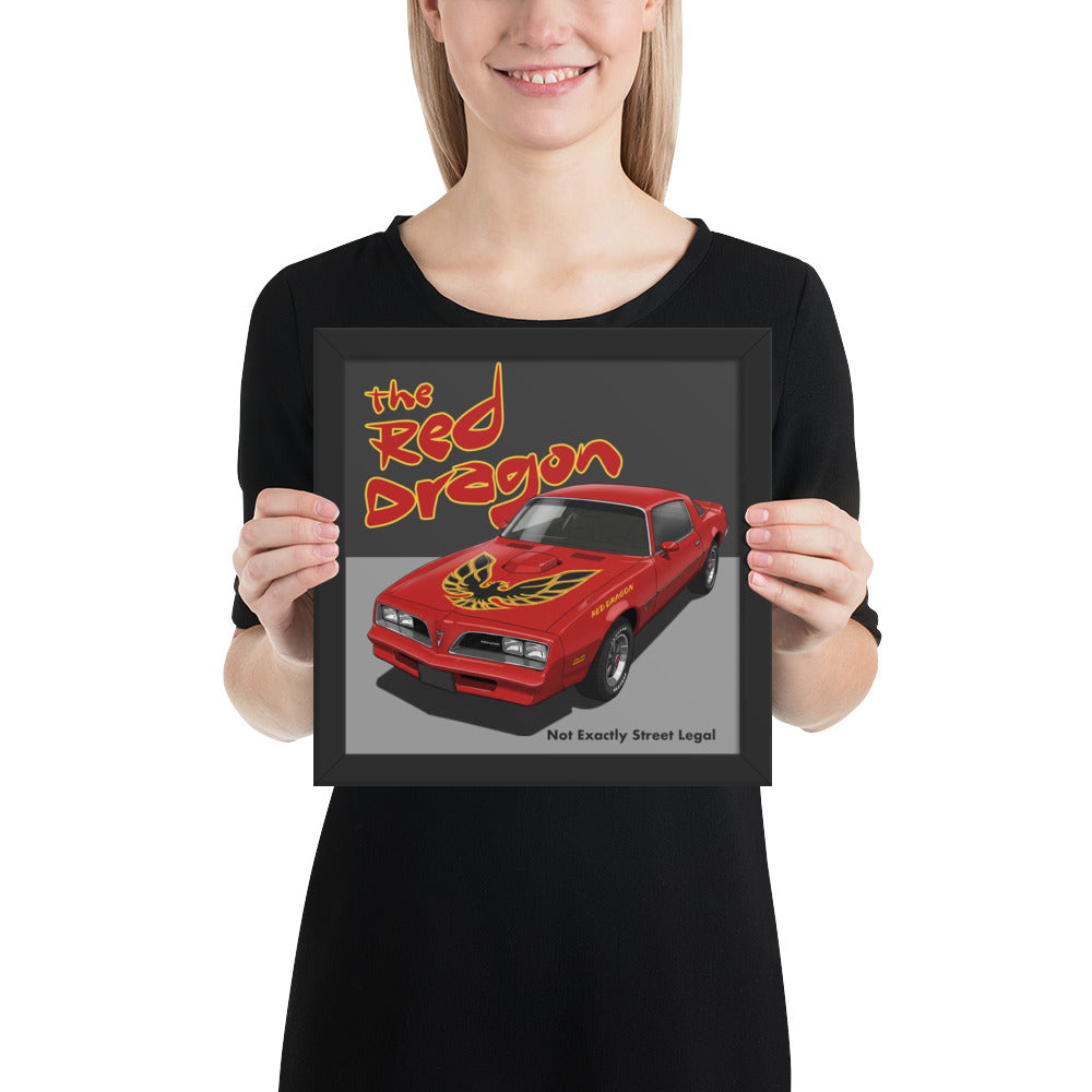 The Red Dragon Framed photo paper poster