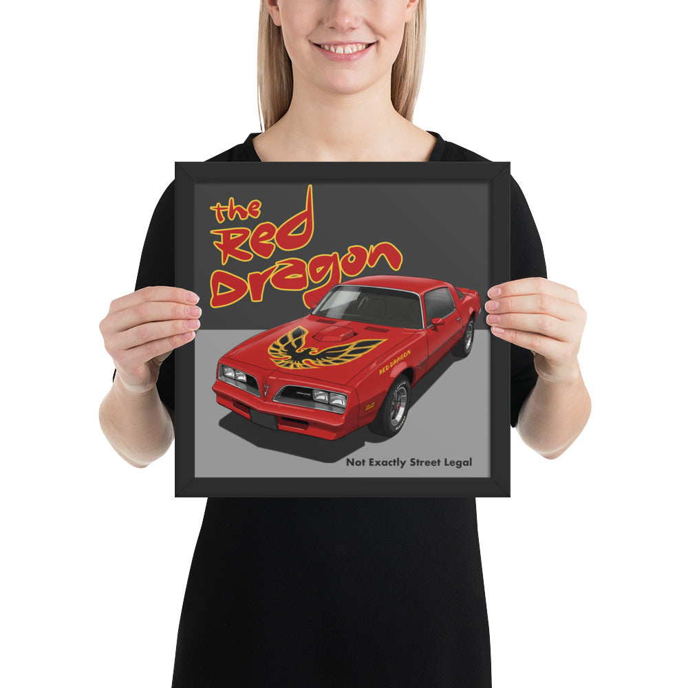The Red Dragon Framed photo paper poster