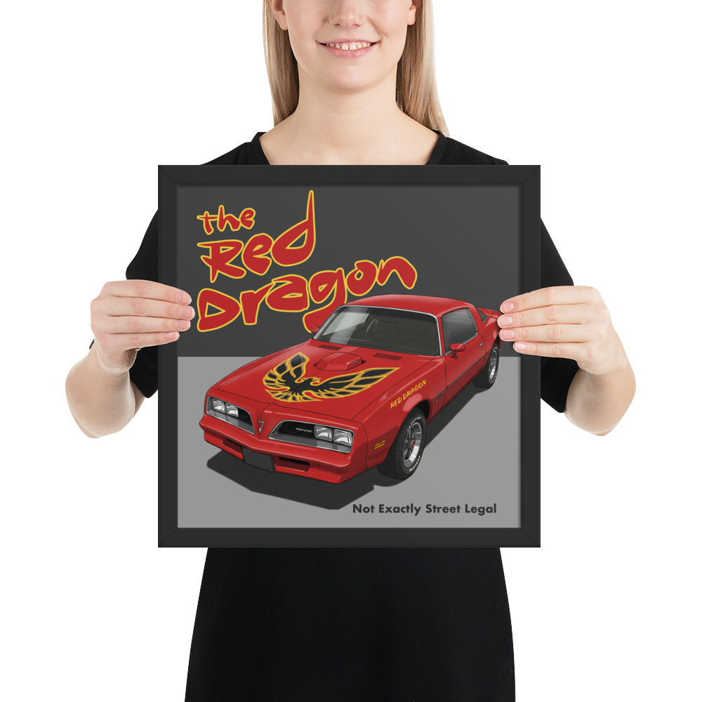 The Red Dragon Framed photo paper poster