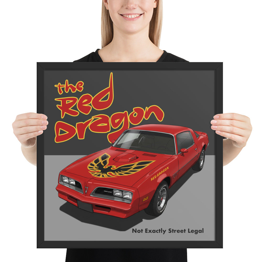 The Red Dragon Framed photo paper poster