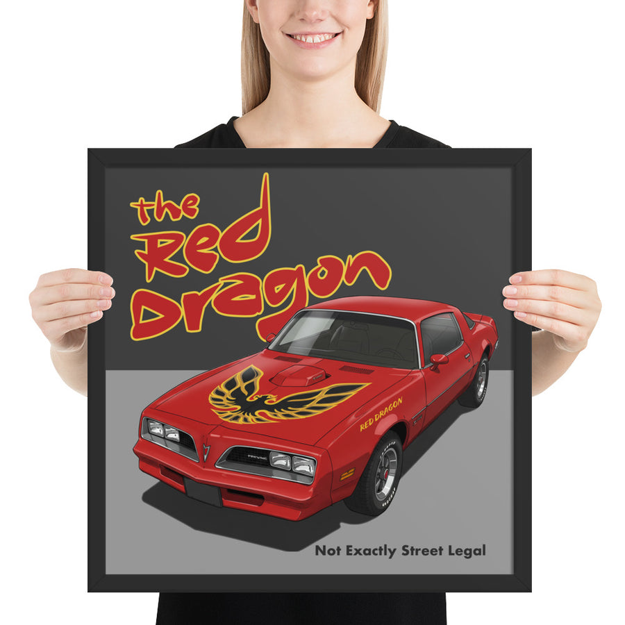 The Red Dragon Framed photo paper poster