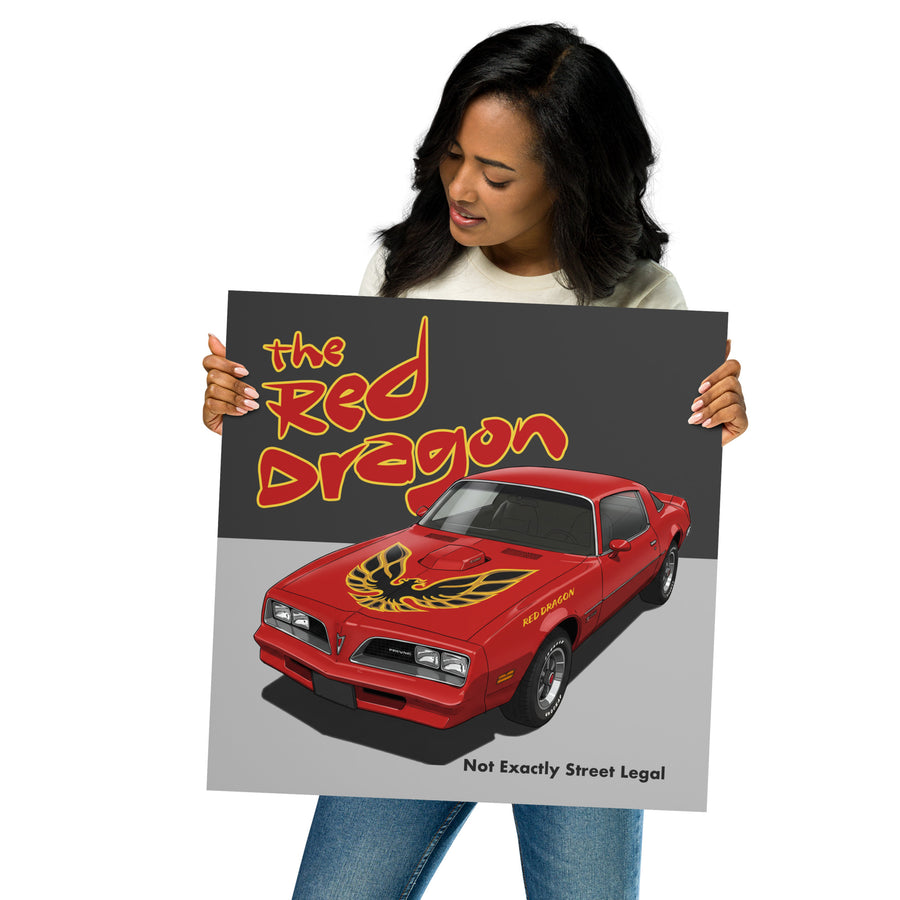 The Red Dragon Photo paper poster