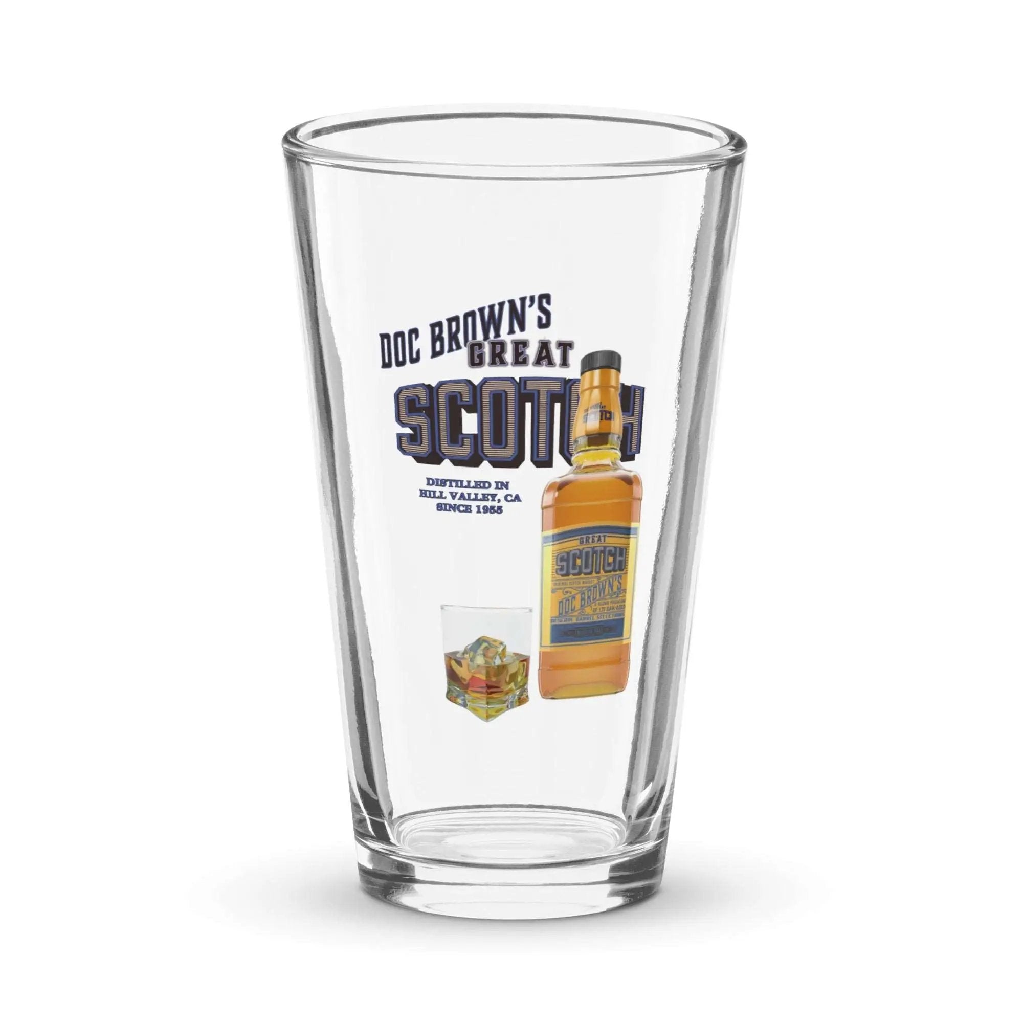 Doc Brown's Great Scotch Shaker pint glass