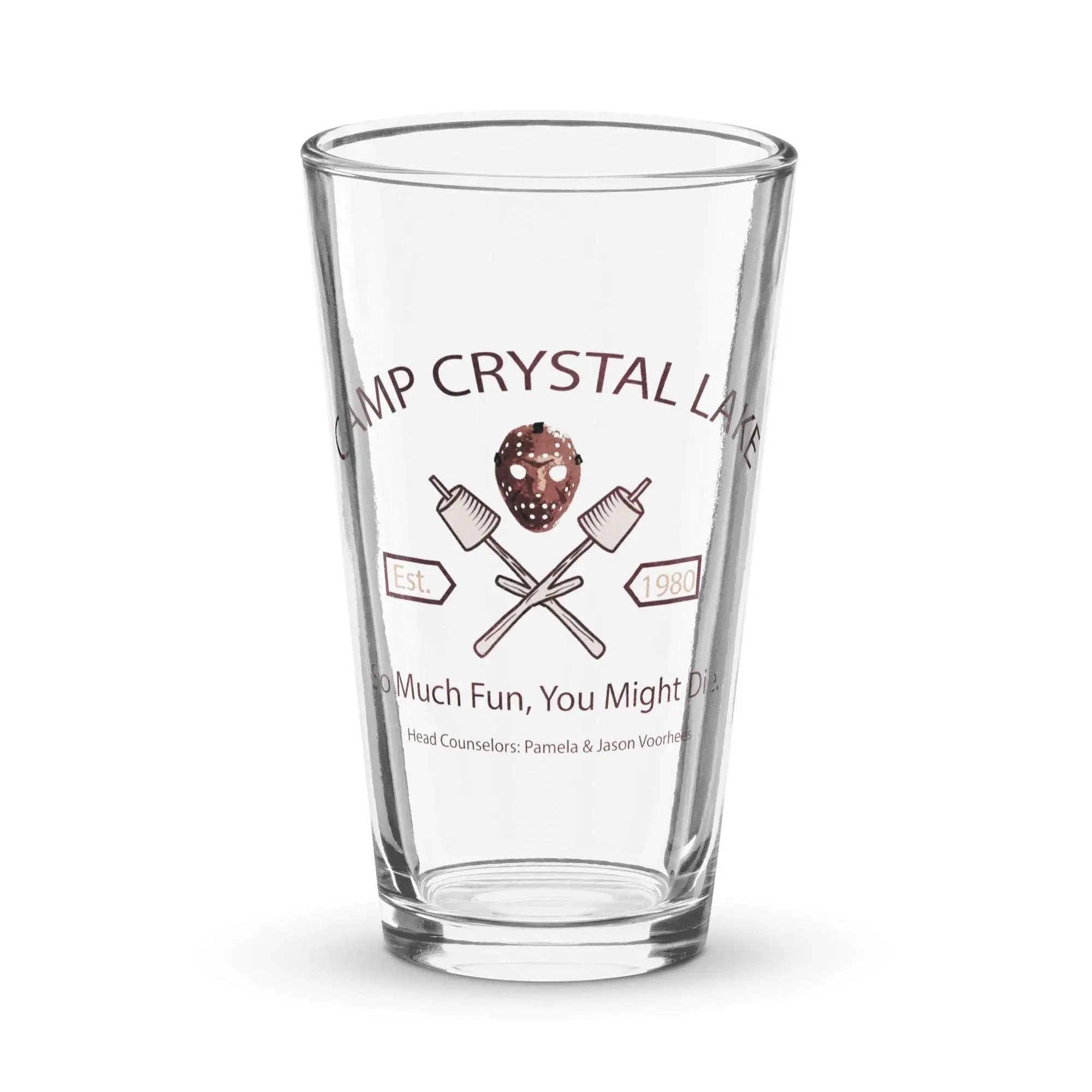 Camp Crystal Lake Shaker pint glass