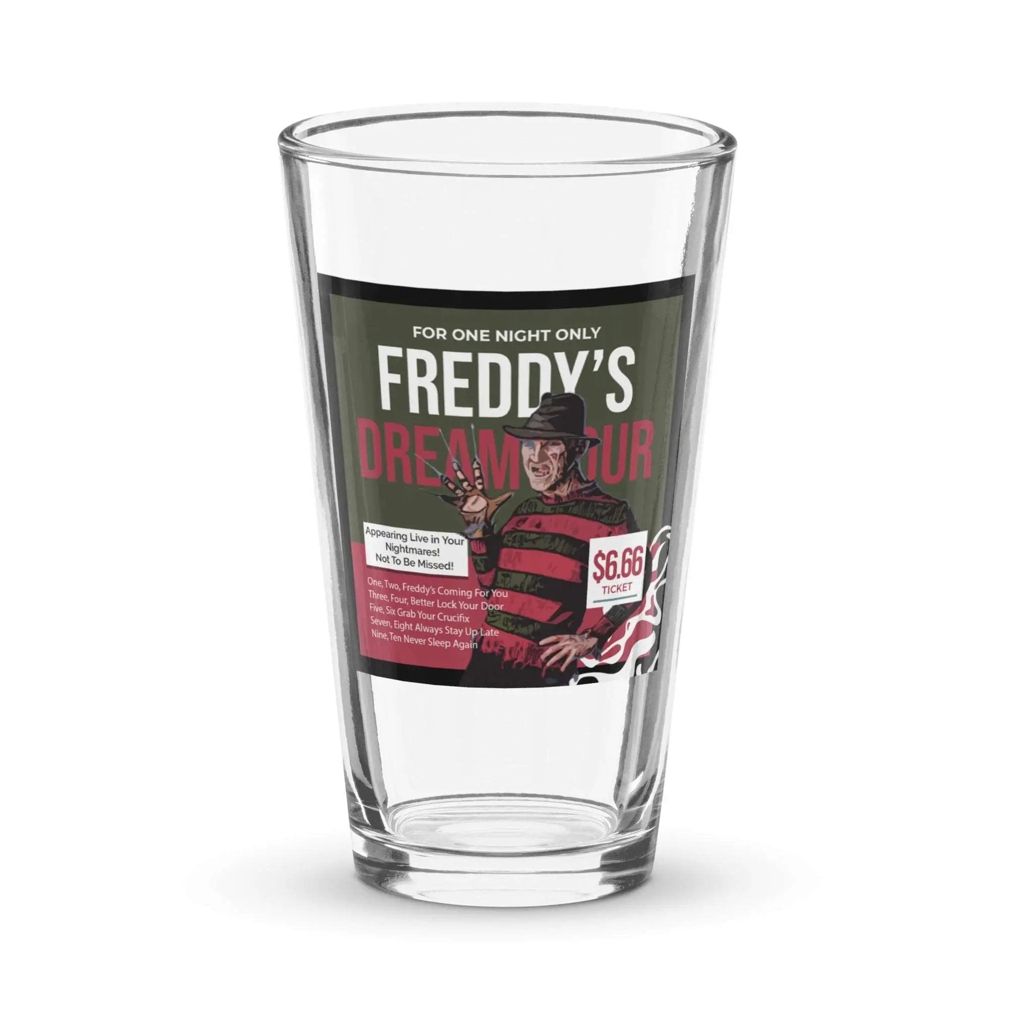Freddy's Dream Tour Shaker pint glass