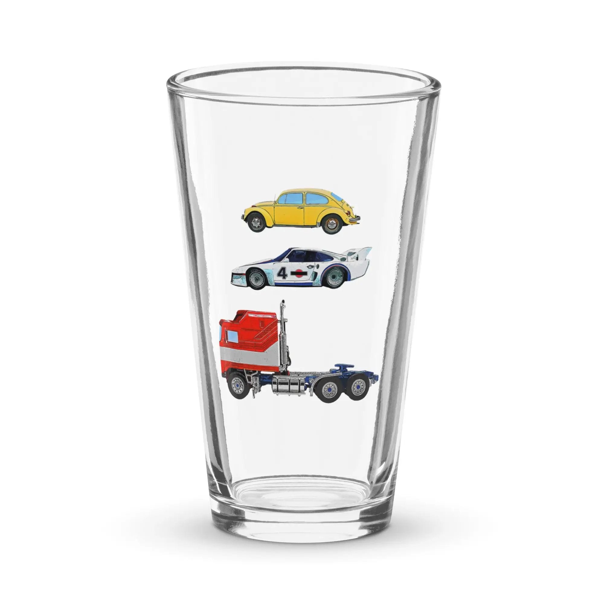 Roll Out! Shaker pint glass