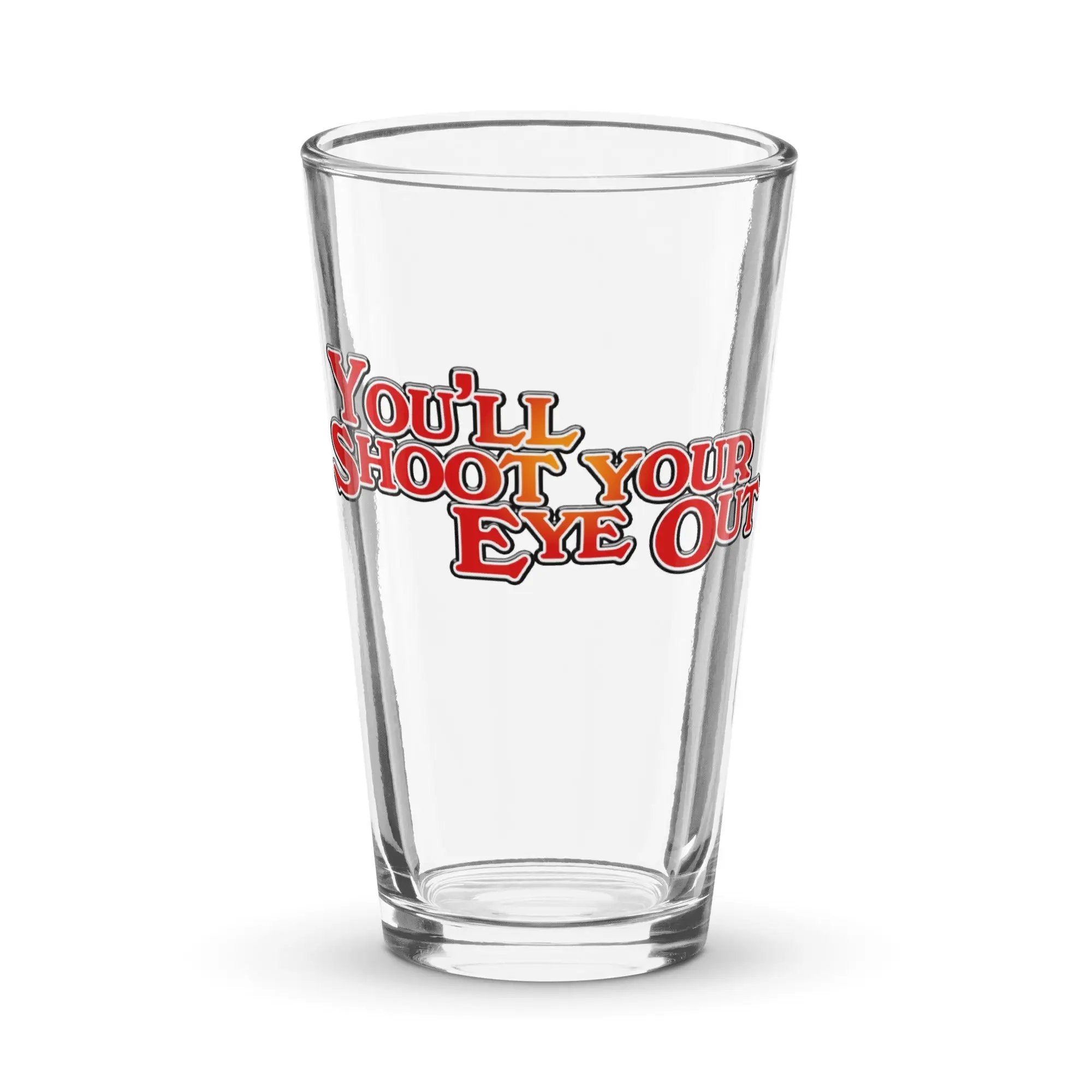 a shot glass with the words you'll shoot your exo on it