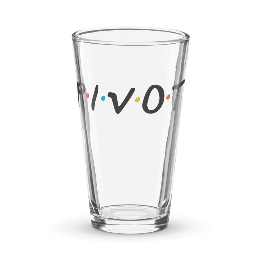PIVOT! Shaker pint glass