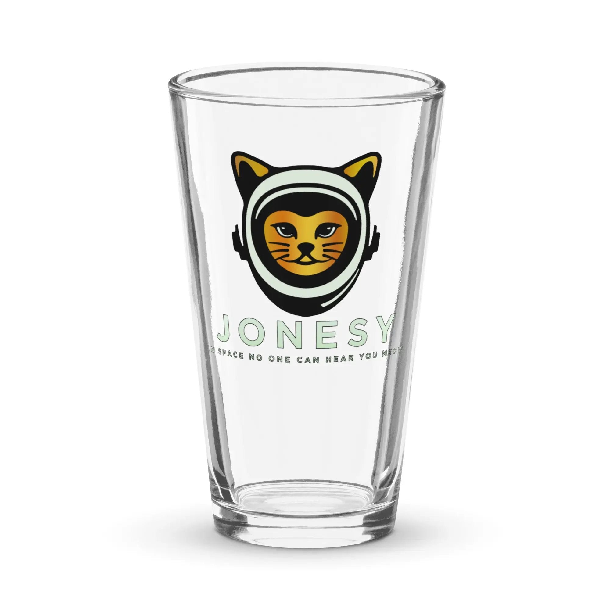 a glass with a cat head on it