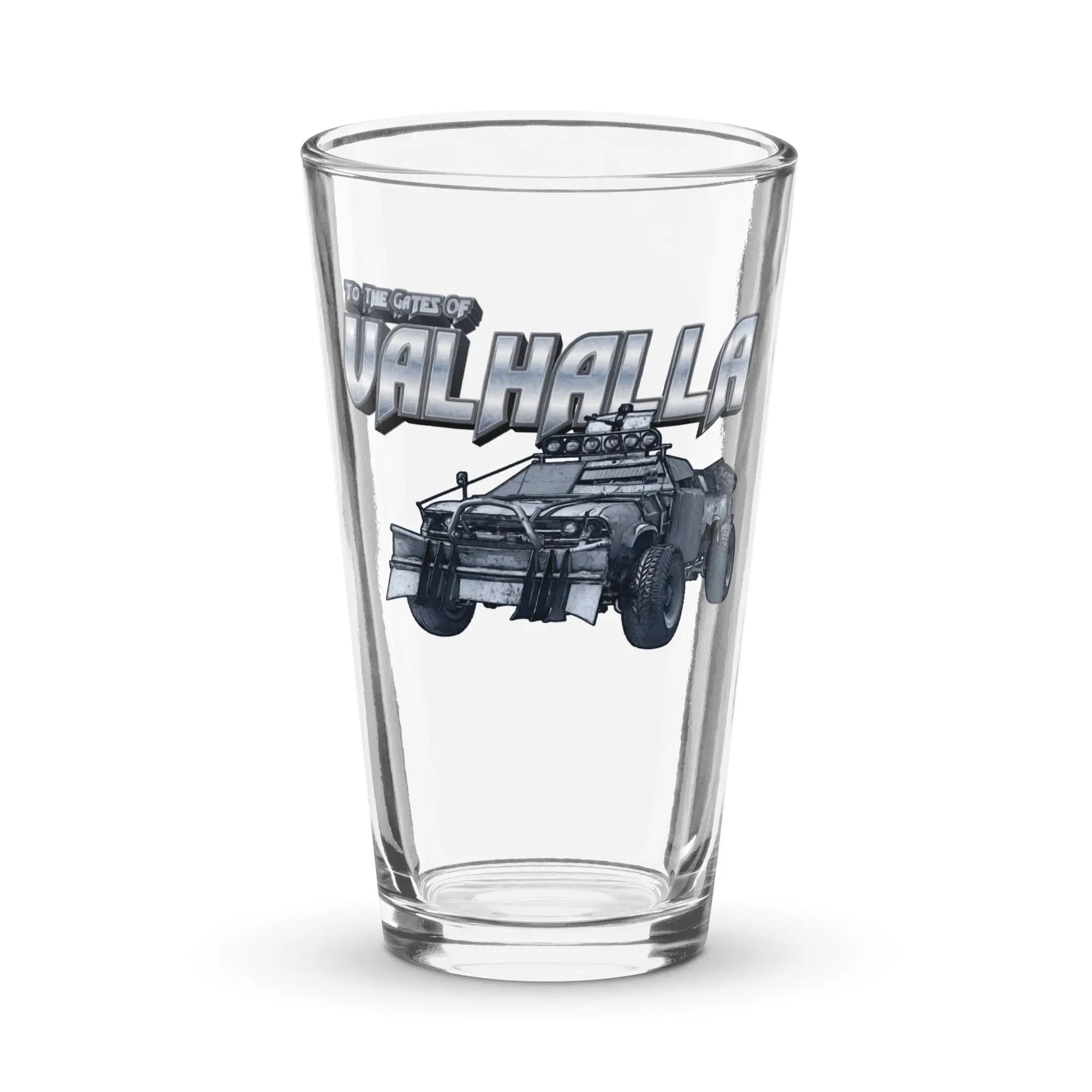 To The Gates of Valhalla Shaker pint glass