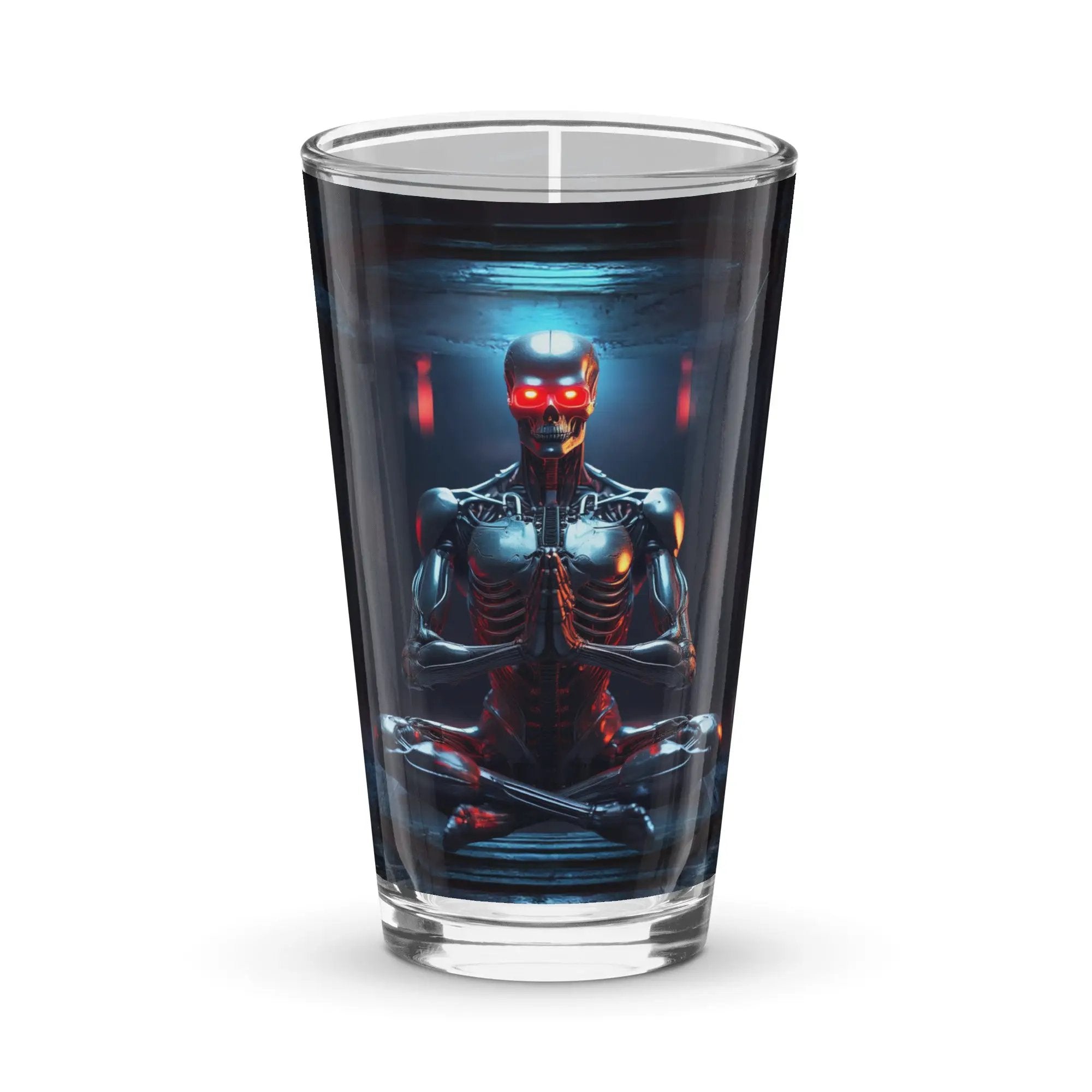 Terminator Buddha Shaker pint glass