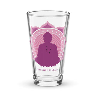 Lotus White Shaker pint glass