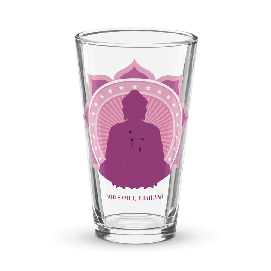 Lotus White Shaker pint glass