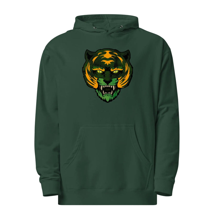 MOTU Inspired Green and Orange Tiger Unisex midweight hoodie