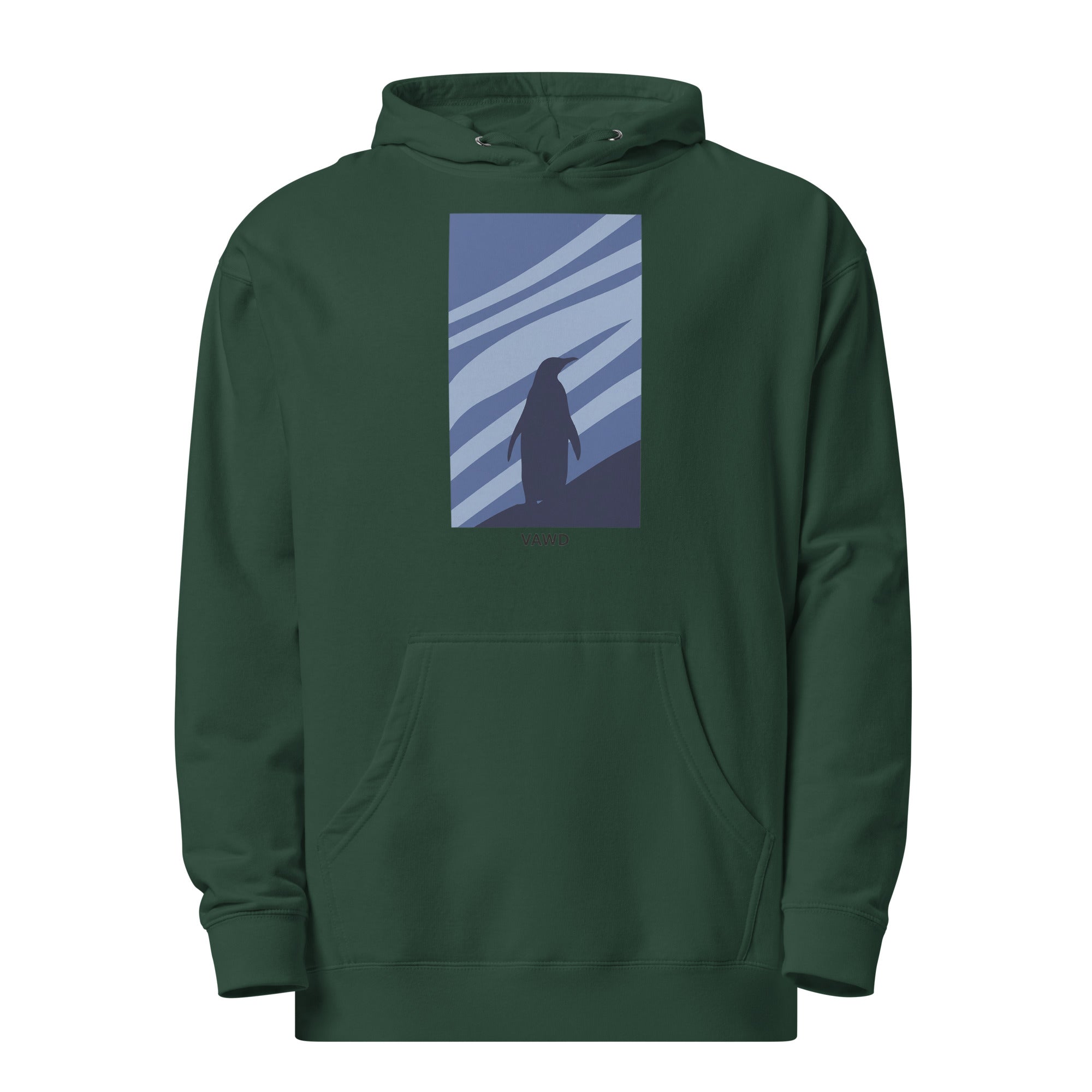 VAWDesigns Silhouette Waves Graphic Hoodie