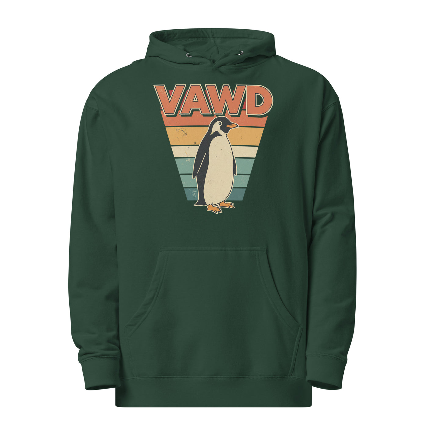 Retro Sunset Penguin Hoodie