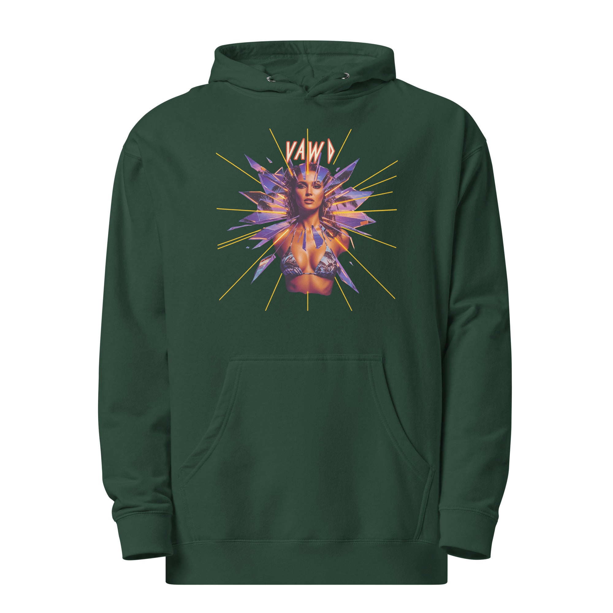 VAWD Retro 80s Hard Rock Graphic Hoodie