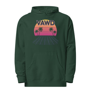 Retro Sunset Grid Graphic Hoodie