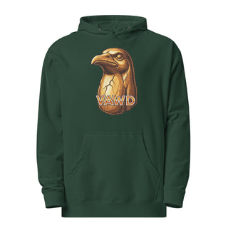 Gilded Graphic Unisex Hoodie with Metallic Bird Design