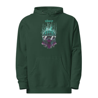 Neon Data Penguin Hoodie Unisex