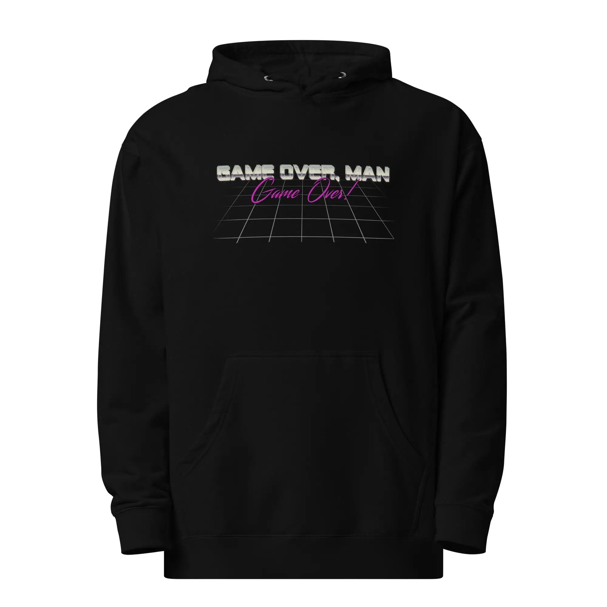 a black hoodie with the words same over man on it