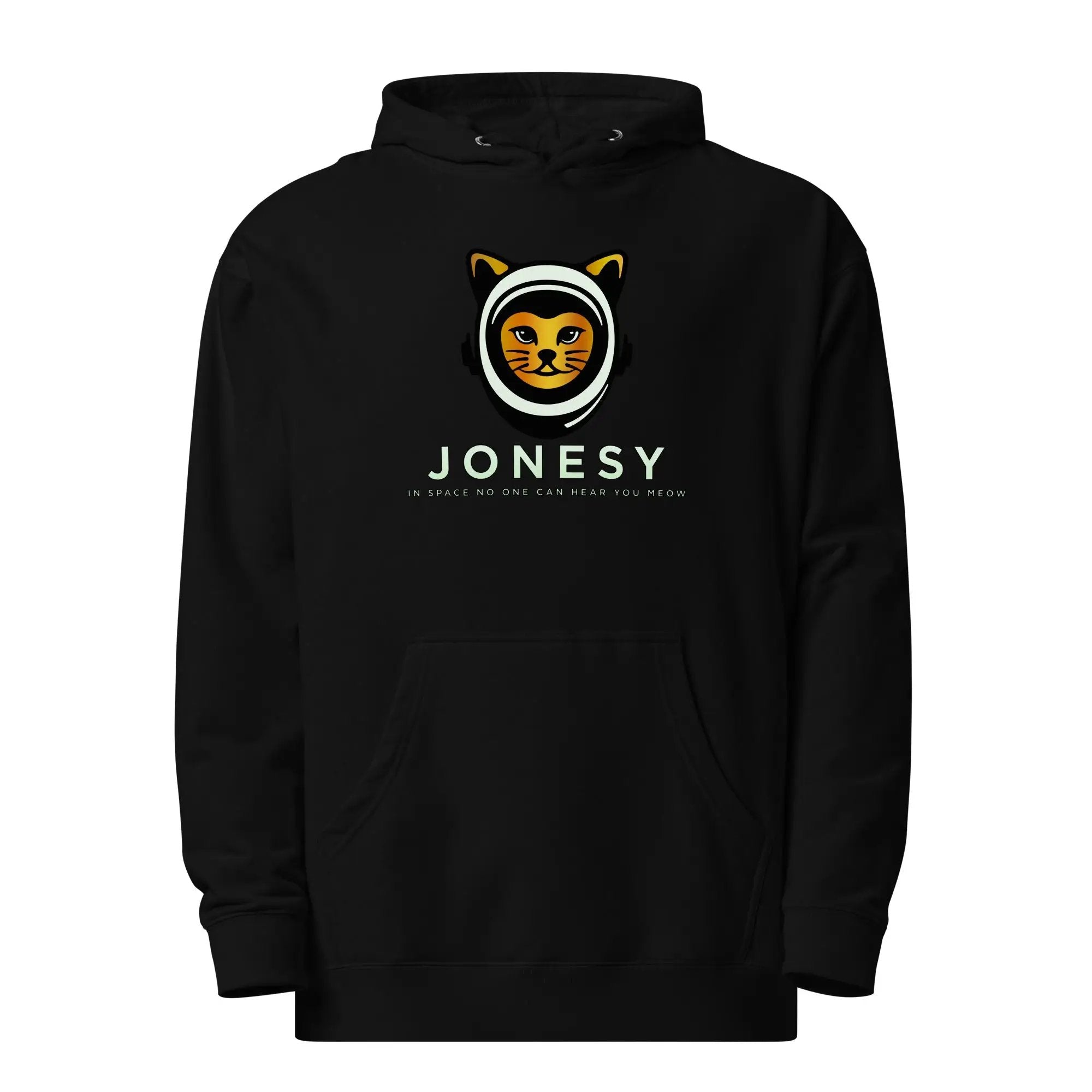 a black hoodie with an image of a monkey on it