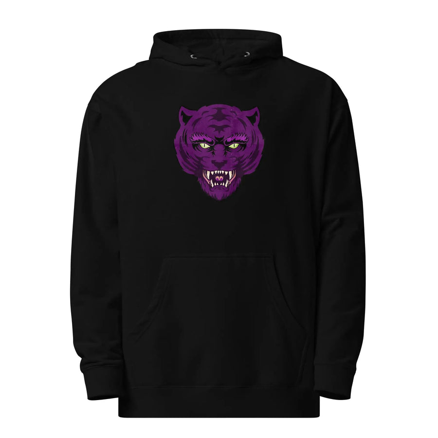 MOTU inspired Purple and Black Tiger Unisex midweight hoodie