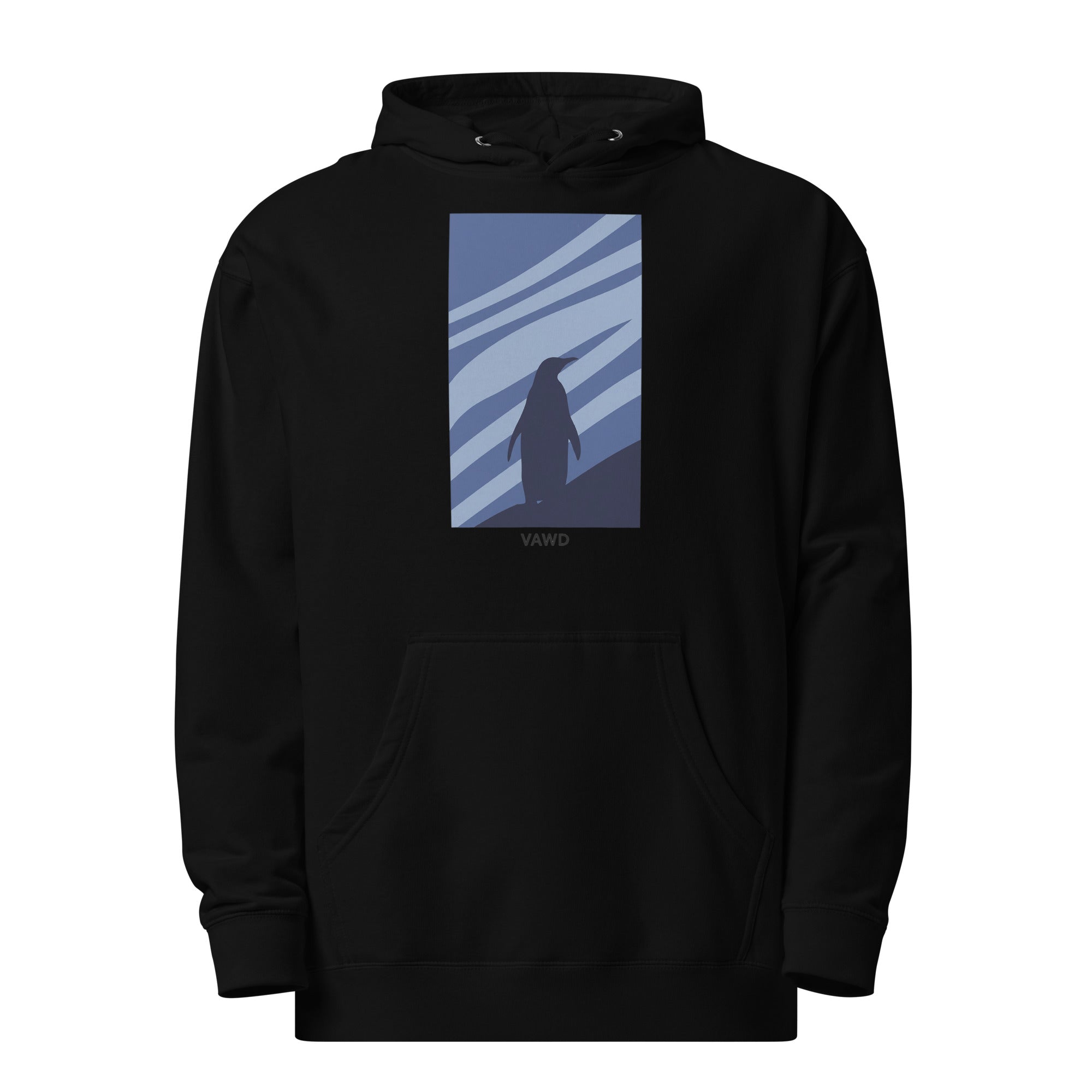 VAWDesigns Silhouette Waves Graphic Hoodie