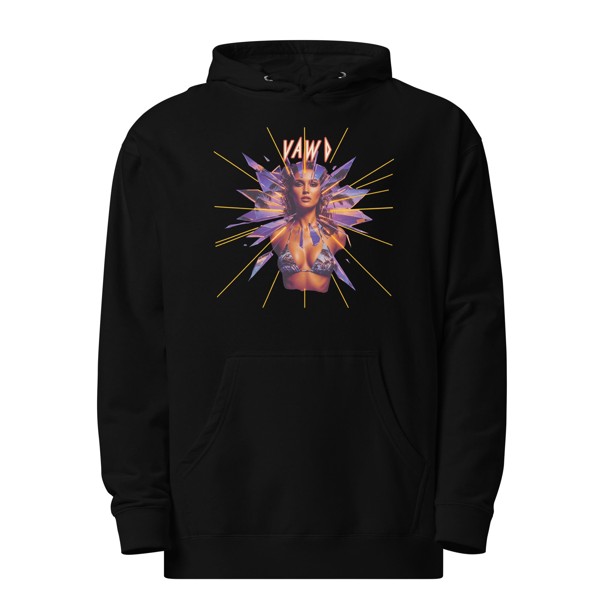 VAWD Retro 80s Hard Rock Graphic Hoodie