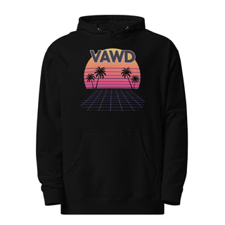 Retro Sunset Grid Graphic Hoodie